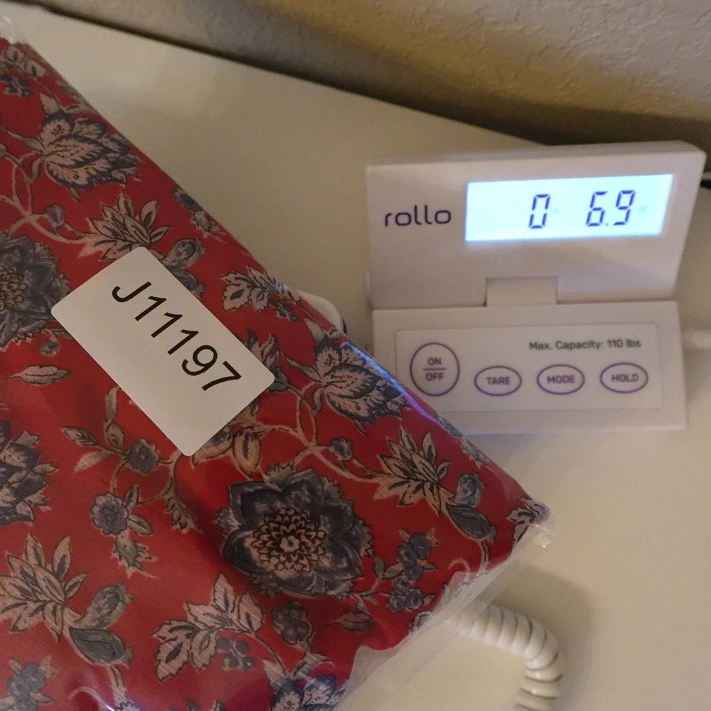 Ralph Lauren Dress Womens 4 Petite Red Floral Fit Flare Midi Georgette Puff Slv - Picture 11 of 11